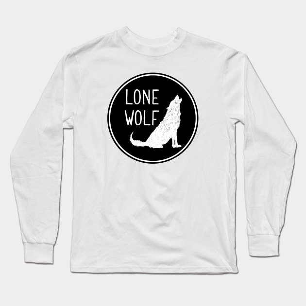 Lone Wolf - Wolf Howling Long Sleeve T-Shirt by cloudhiker